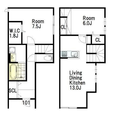 コンフォート三茶 101号室 間取り