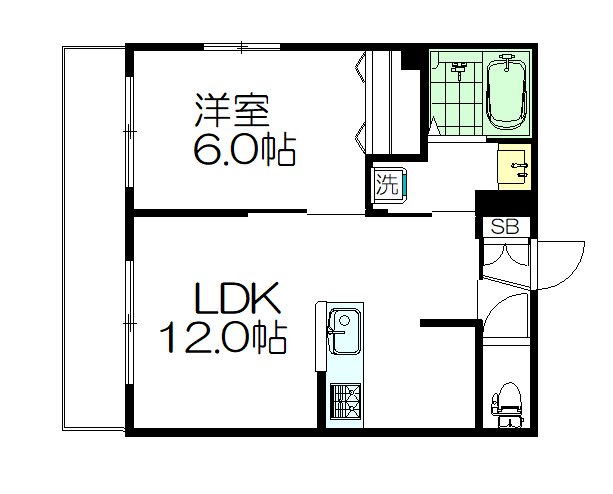 アイビー館 401号室 間取り