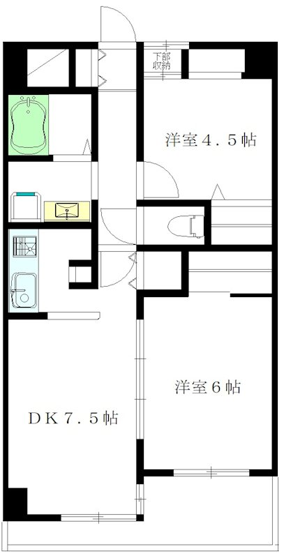 コートエバーグリーン 205号室 間取り