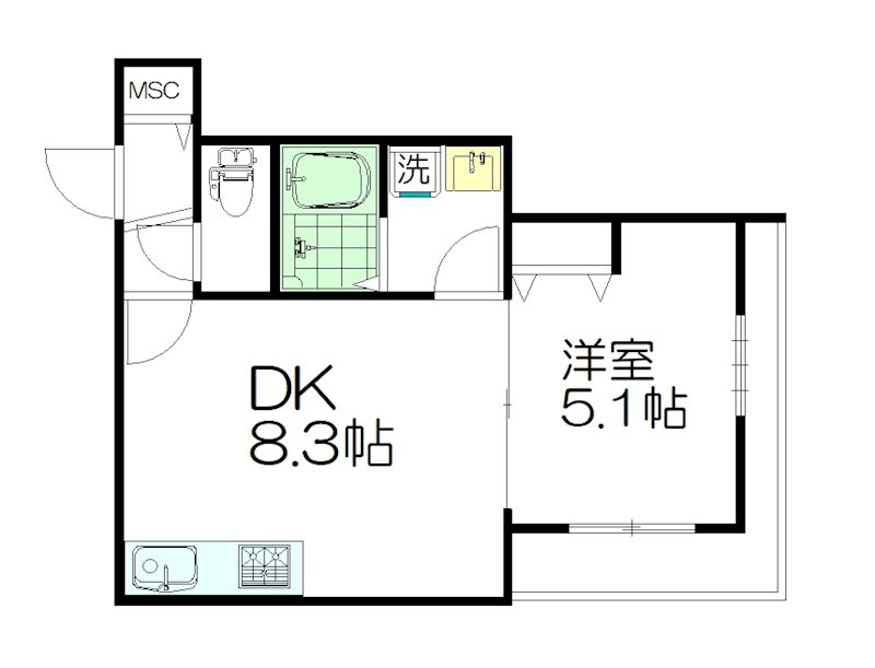 メゾンクリスタル参番館 303号室 間取り