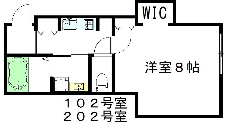 TNヒルズ東中野 102号室 間取り