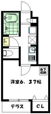 Ｋアパートメント 101号室 間取り