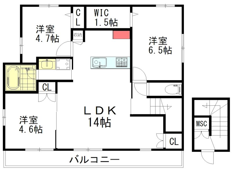 シトラスハウス井の頭 201号室 間取り