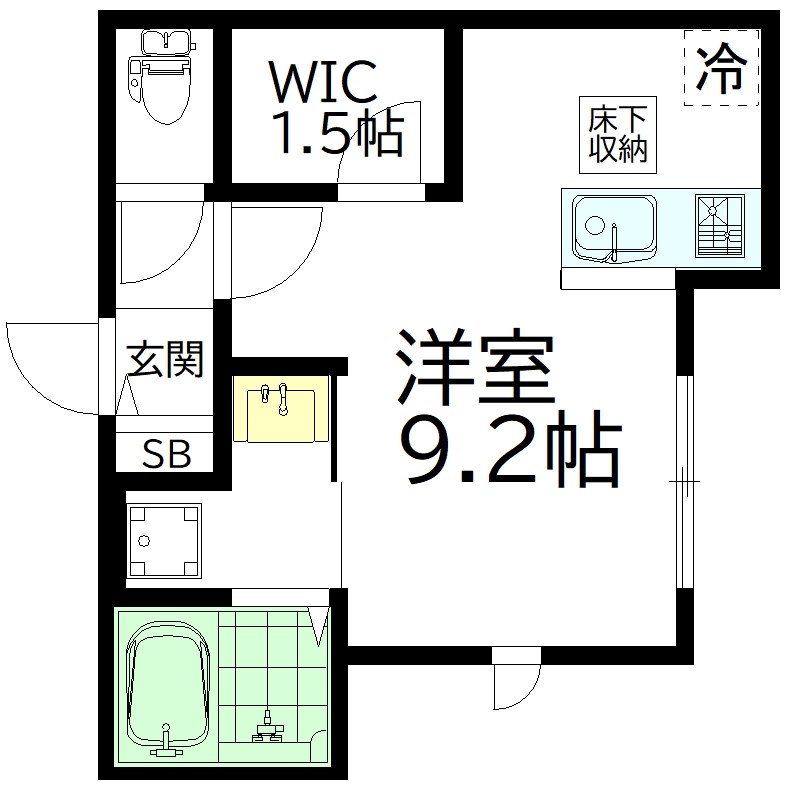 Casa H&S 101号室 間取り