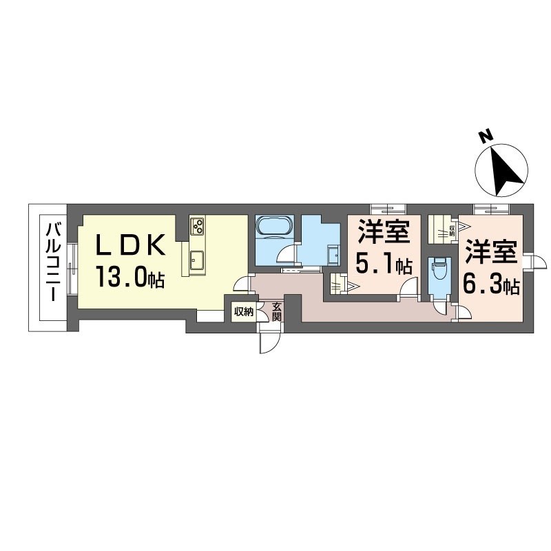 シャーメゾンハレムサシノ　マーリエ 201号室 間取り
