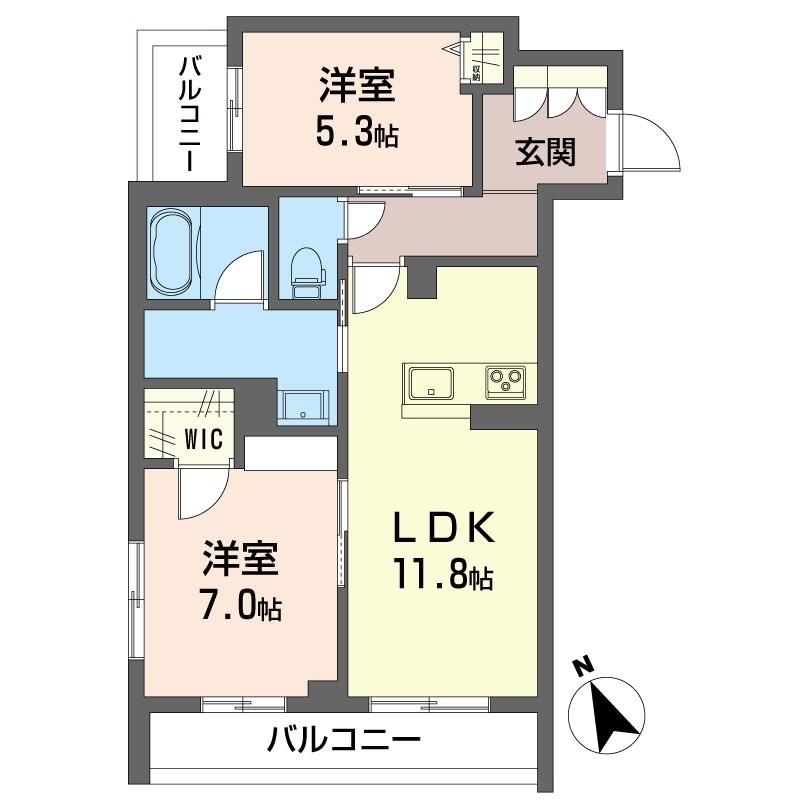 シャーメゾンハレムサシノ　マーリエ 202号室 間取り