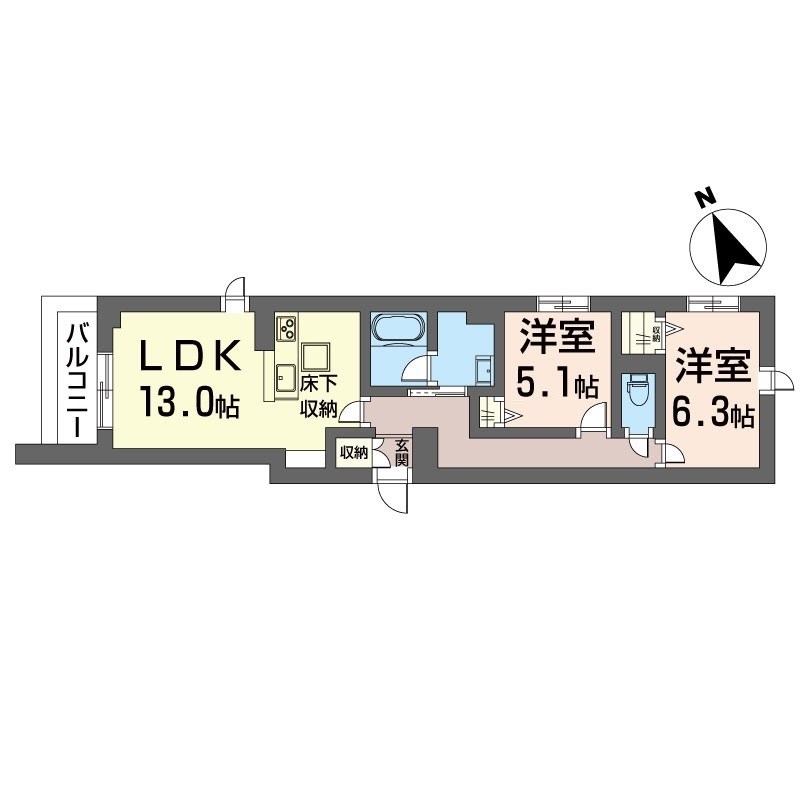 シャーメゾンハレムサシノ　マーリエ 101号室 間取り