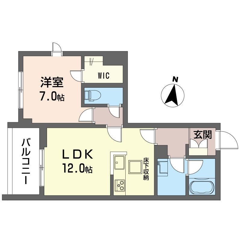 ラナコート北沢 102号室 間取り