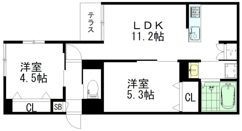 HEBEL　武蔵小金井 101号室 間取り