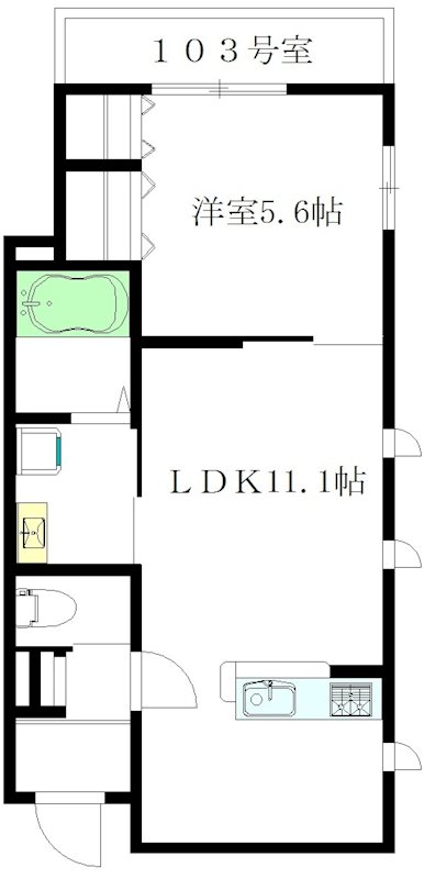 アネックス 103号室 間取り