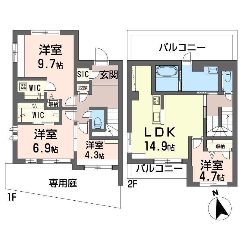 テラス南阿佐ヶ谷 102号室 間取り