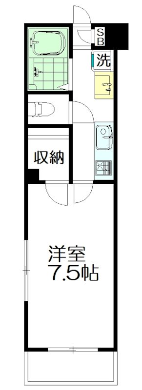 ポートオレンジ 101号室 間取り