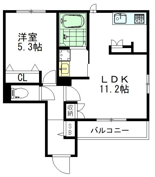 ヴィオリラⅠ 102号室 間取り