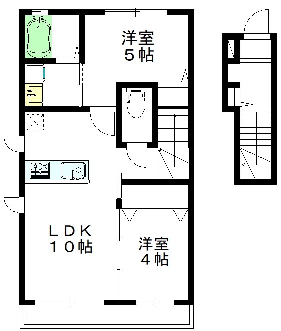 クレール幡ヶ谷 203号室 間取り