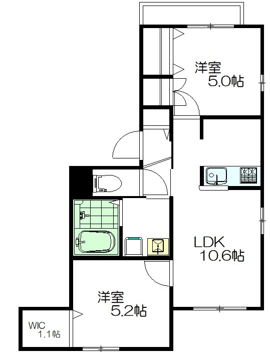 ヴィータ西荻窪 202号室 間取り