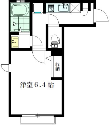 RHⅢ 206号室 間取り