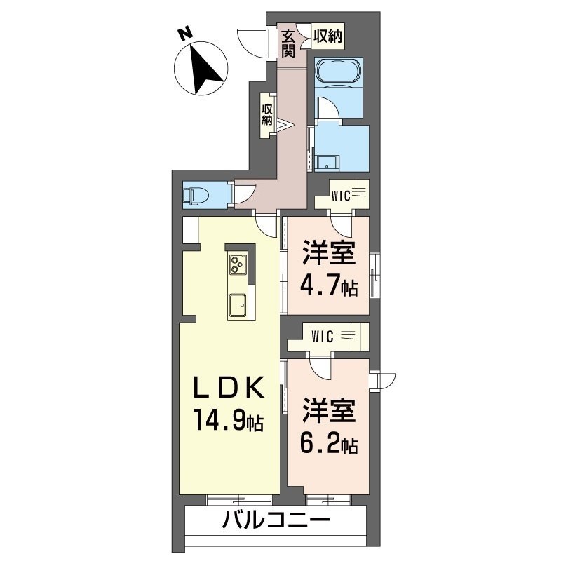 シャーメゾンハレムサシノ　マーリエ 205号室 間取り