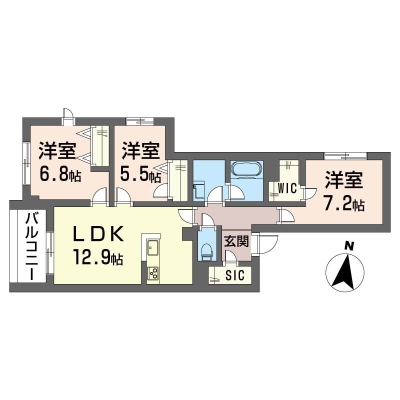 ラナコート北沢 202号室 間取り