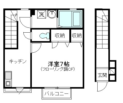 コスモス光が丘　Ａ 203号室 間取り