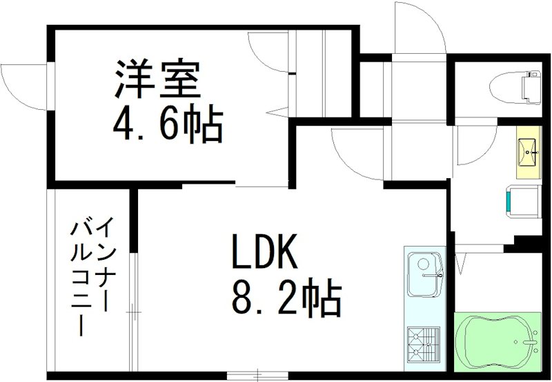 PRIMA VITA（プリマヴィータ） 202号室 間取り