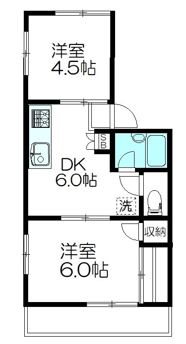 メゾンパール 203号室 間取り