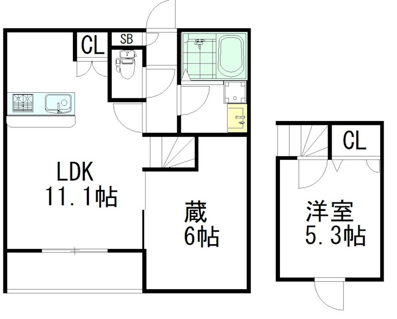 エテルナ 102号室 間取り