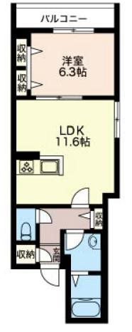 The Village Ⅲ（ザ　ヴィレッジ） 201号室 間取り