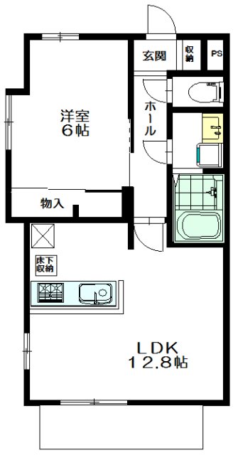 アパート千蔵 102号室 間取り