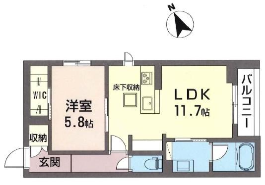 リリーフォレスト 102号室 間取り