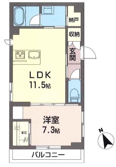 リリーフォレスト 201号室 間取り
