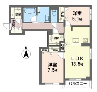 シャーメゾン東小金井 203号室 間取り