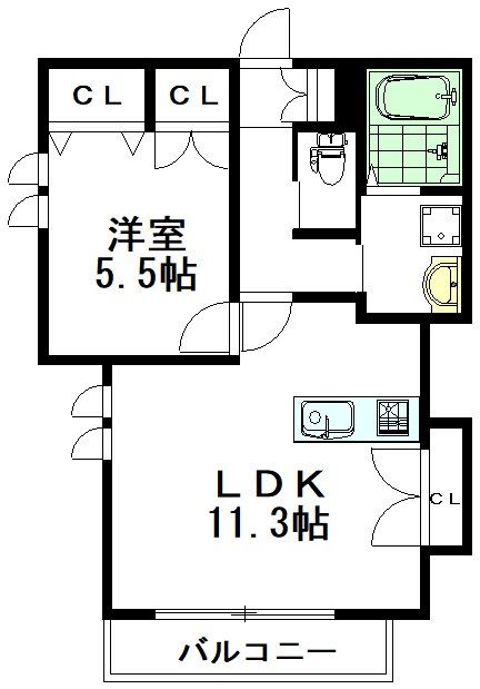 クローネ 203号室 間取り