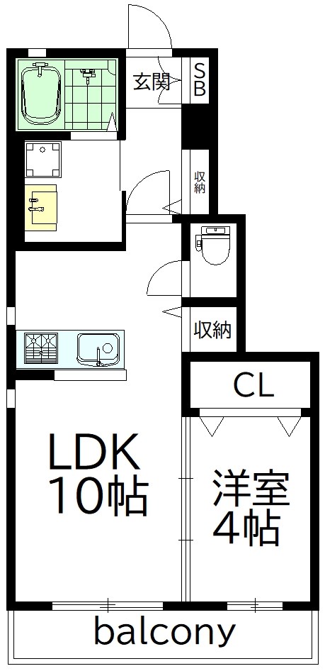 クレール幡ヶ谷 102号室 間取り