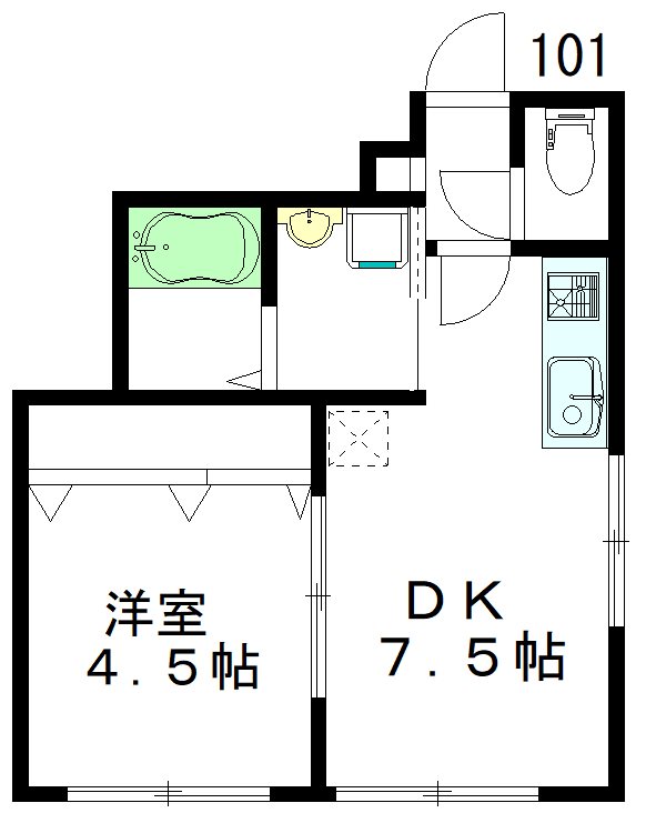 コート中野 101号室 間取り