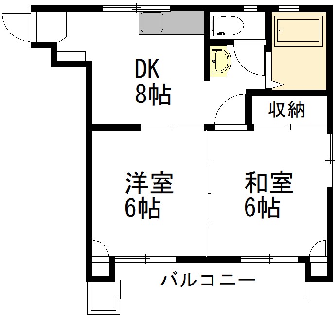 コーポ奥田 201号室 間取り