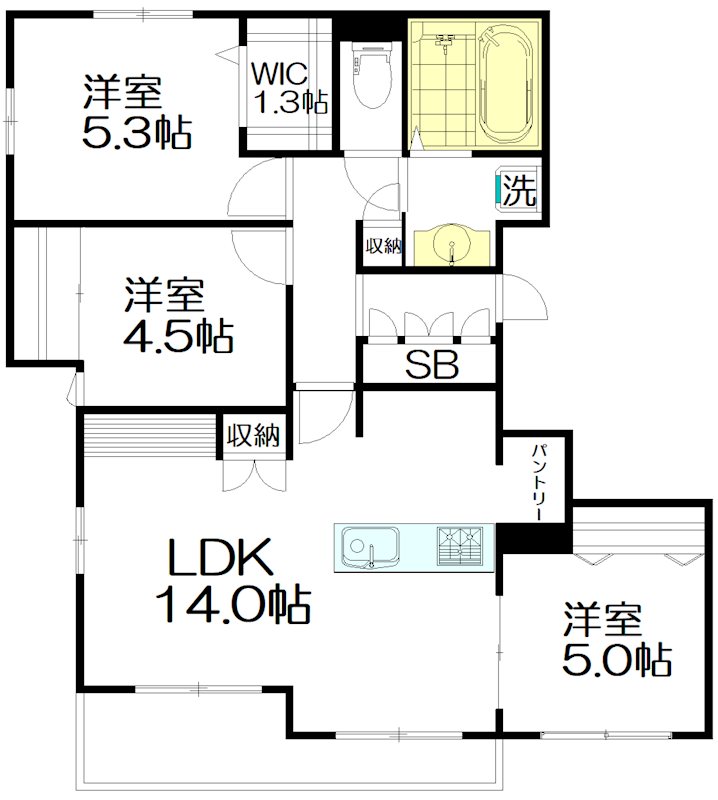 Ｎａｎａｌａ(ナナラ) 201号室 間取り