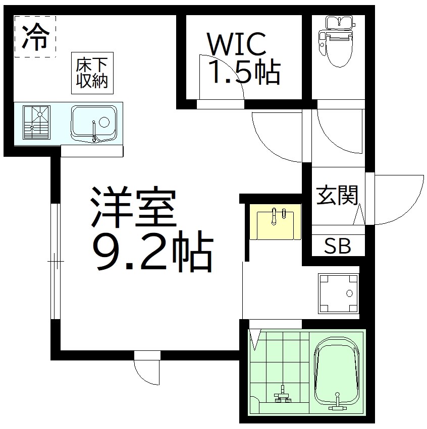 Casa H&S 102号室 間取り