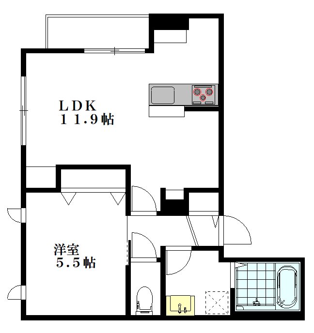 ゼルコバ　ヒルズ 201号室 間取り