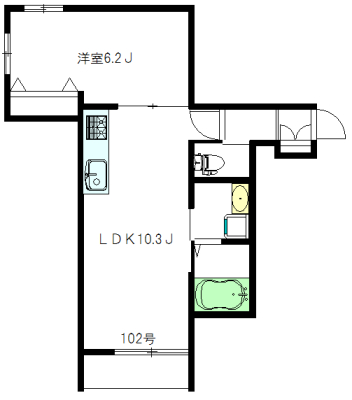 高円寺ヒルズ 102号室 間取り