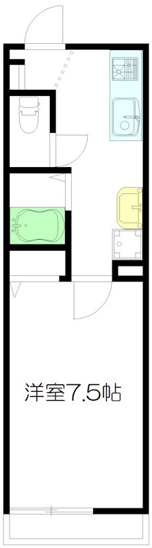 サンステップ 105号室 間取り