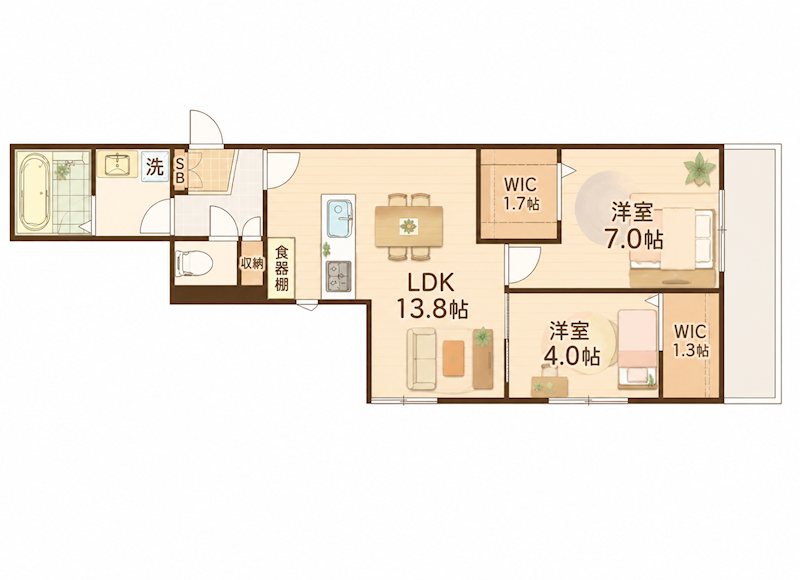 アダージォ阿佐谷 203号室 間取り