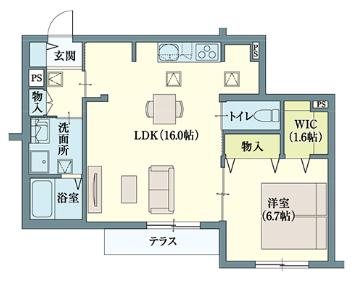 ヘーベルヴィレッジ上北沢（ハルージュ上北沢南） 102号室 間取り