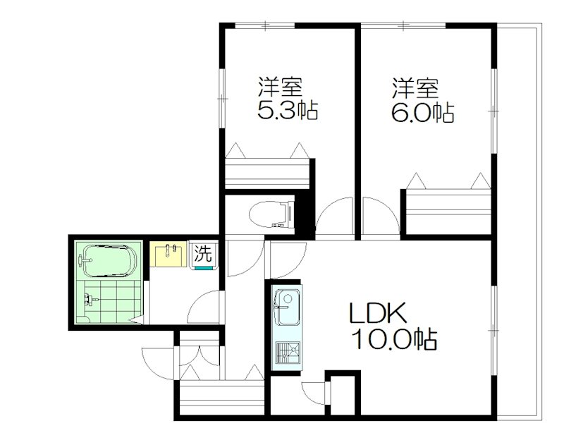 Ｓｕｃｃｏｔｈ Ｓｈｉｍｉｚｕ（スコトシミズ） 301号室 間取り