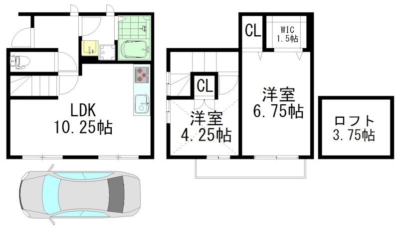 武蔵野市関前 戸建貸家 間取り