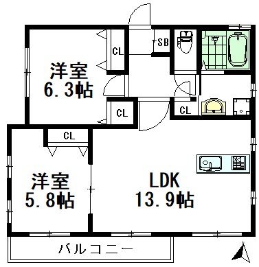 メゾンＲ＆Ｙ 201号室 間取り