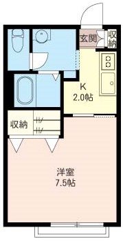 POLE STAR（ポールスター） 202号室 間取り