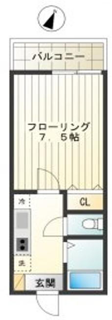 マキ沼袋 102号室 間取り