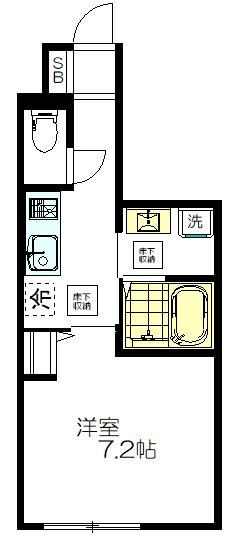 (仮称)四谷3丁目計画 101号室 間取り