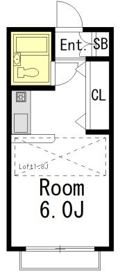 アップルハウス 103号室 間取り