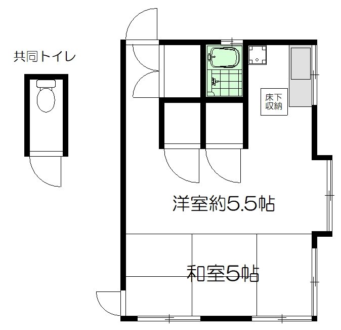 まりも荘 1号室 間取り
